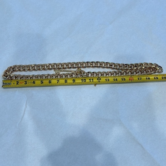 Dolls Kill y2K gold chain belt juicy thick metal links 2 skeleton key dangles XL - Picture 4 of 6